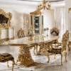 Italian Luxury Dining Table Design – 8-Seater Cream Dining Set | Décor Designo Chiniot
