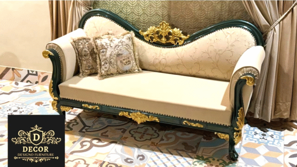 Chinioti Luxury Divan Handcrafted Royal Wooden Couch Sofa - Image 9