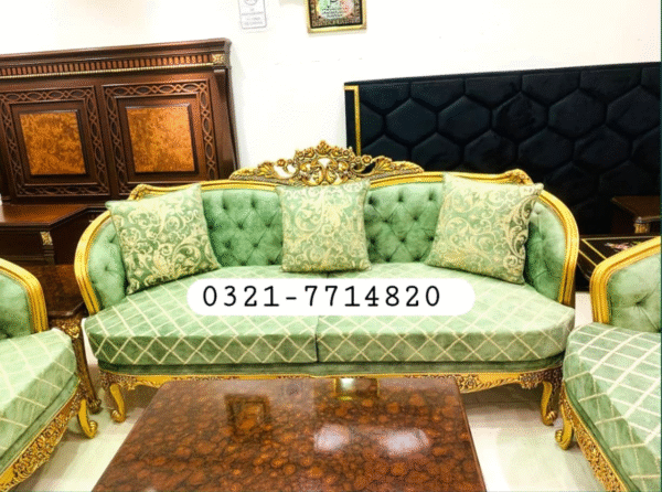 Luxury Sofa Set Designs for Modern Living Elegant 7-Seater Wooden and Fabric Sofas decor designo furniture chiniot pakistan