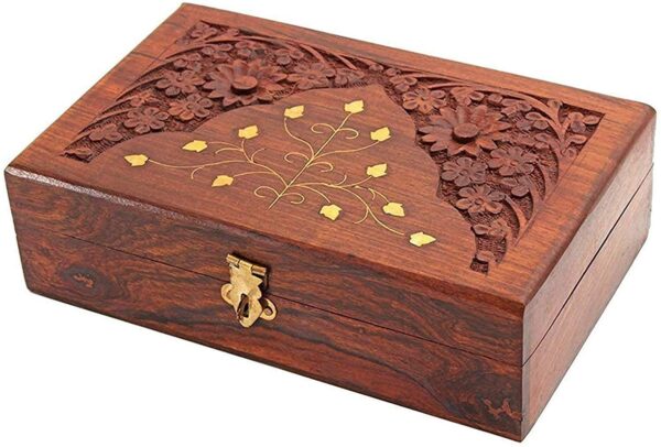 Wooden luxury makeup box Handi craft