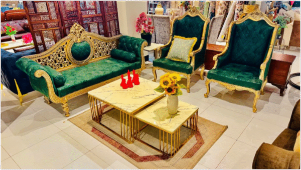 Chinioti Luxury Divan Handcrafted Royal Wooden Couch Sofa - Image 8
