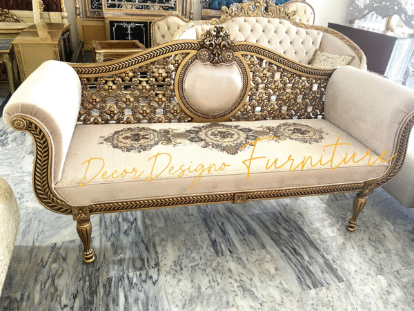 Chinioti Luxury Divan Handcrafted Royal Wooden Couch Sofa - Image 11