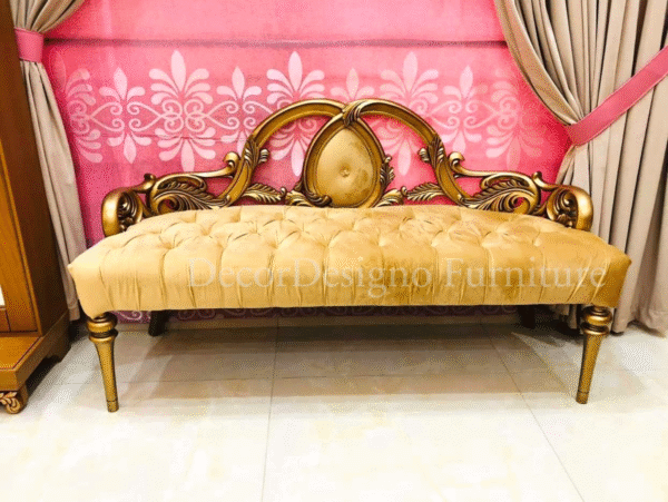 Chinioti Luxury Divan Handcrafted Royal Wooden Couch Sofa - Image 12