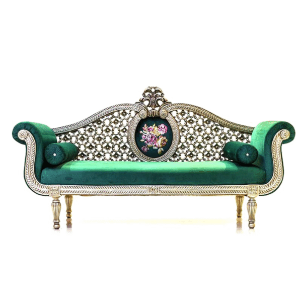 Chinioti Luxury Divan Handcrafted Royal Wooden Couch Sofa - Image 14
