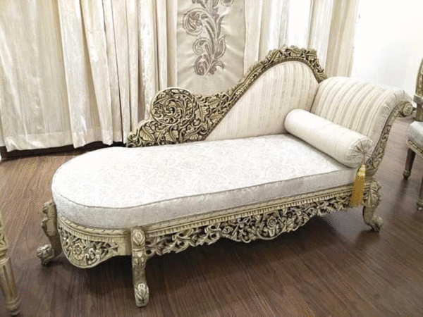 Chinioti Luxury Divan Handcrafted Royal Wooden Couch Sofa - Image 15