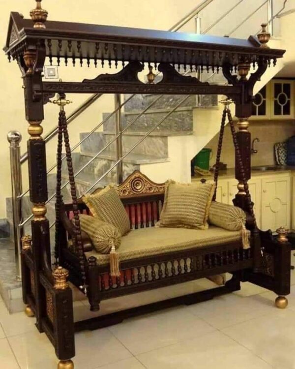 Traditional Wooden Jhoola Swing for Indoor & Outdoor Charm - Image 13