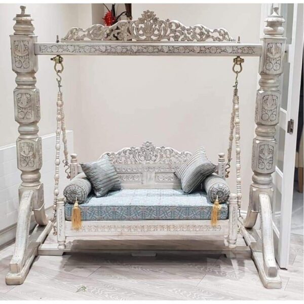 Traditional Wooden Jhoola Swing for Indoor & Outdoor Charm - Image 19