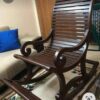 luxury Solid Wood Rocking Chair with Footrest