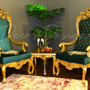 Luxury Chinioti Bedroom Chairs - Handcrafted Royal Comfort