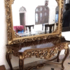 Luxury Console Table Decor with Golden Frame Mirror – Royal Interior Design decor designo