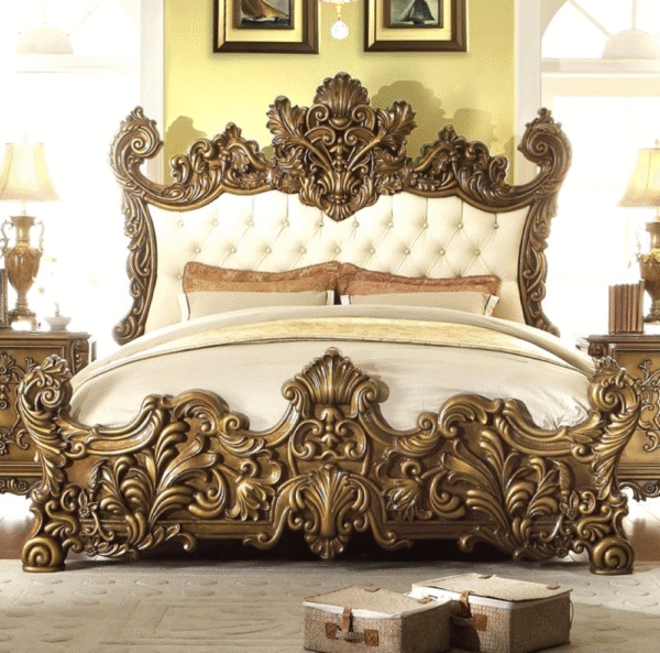 Luxury Royal Wooden Bed Frame – New Double Bed Designs | Chinioti Furniture - Image 33