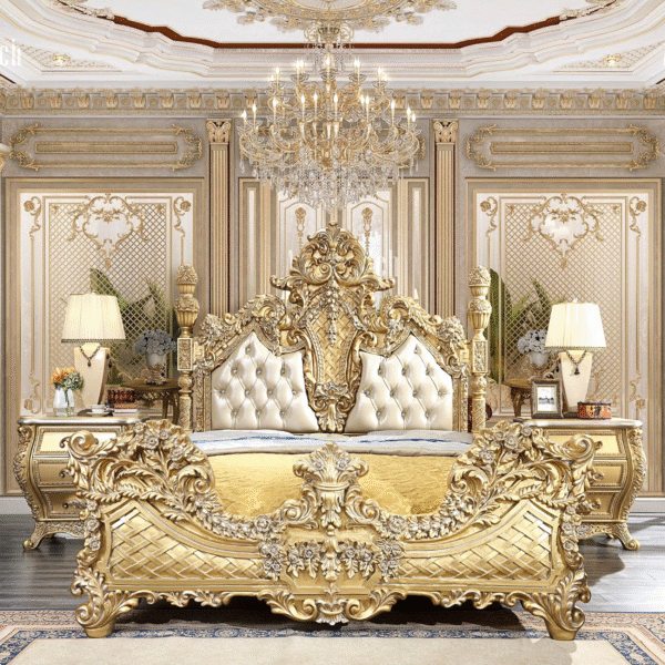 Luxury Royal Wooden Bed Frame – New Double Bed Designs | Chinioti Furniture - Image 13