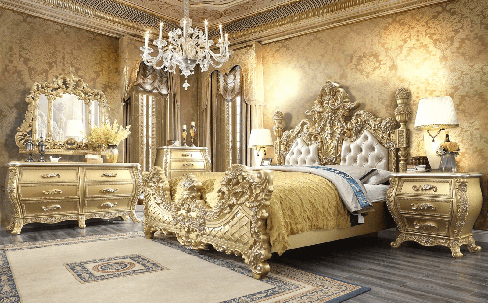 Luxury Design Queen Size Bed for Bedroom – Stylish & Durable