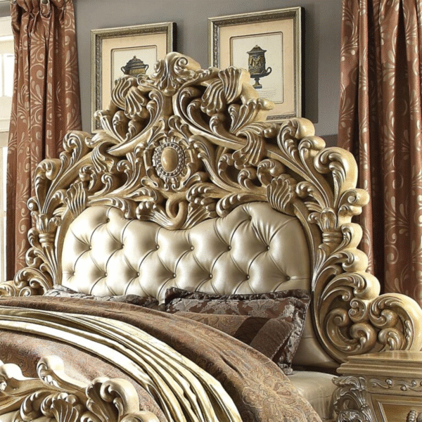 Luxury Royal Wooden Bed Frame – New Double Bed Designs | Chinioti Furniture - Image 25