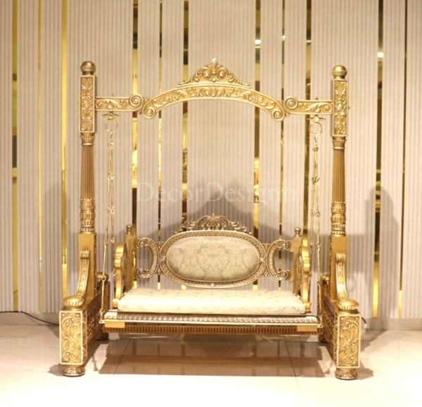 Traditional Wooden Jhoola Swing for Indoor & Outdoor Charm