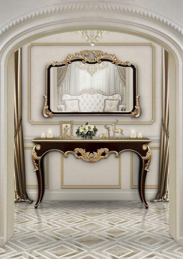 Console Mirror Luxury Wooden: