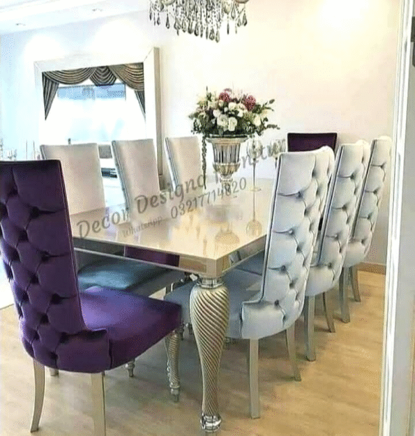 Modern Round Dining Table for 8 | 8-Seater Dining Table Sets in Pakistan - Image 10