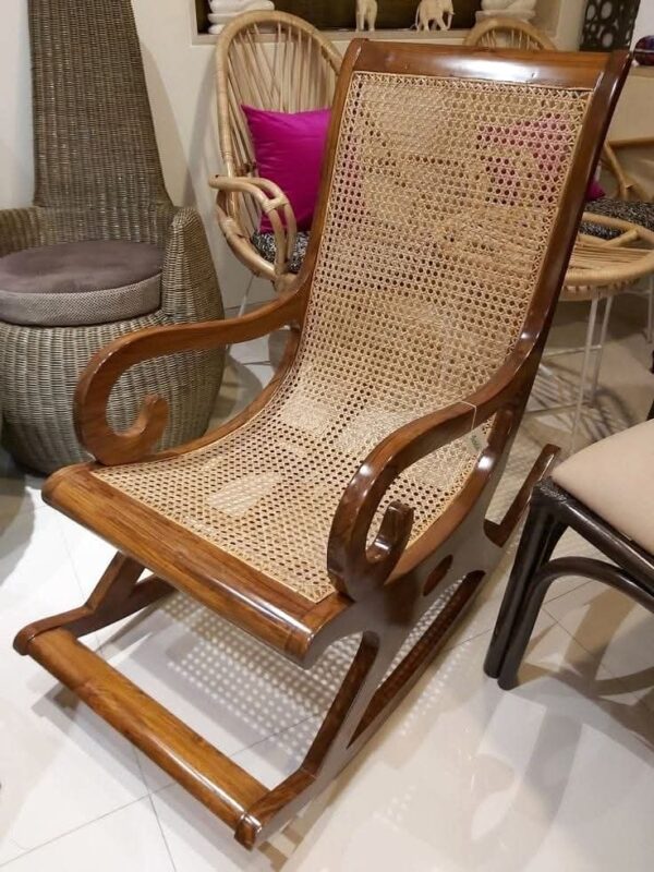 cane wood luxury rocking chair