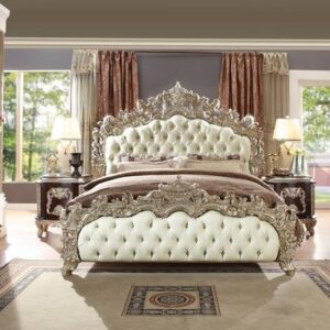 Wood Carving Luxury Bed Set