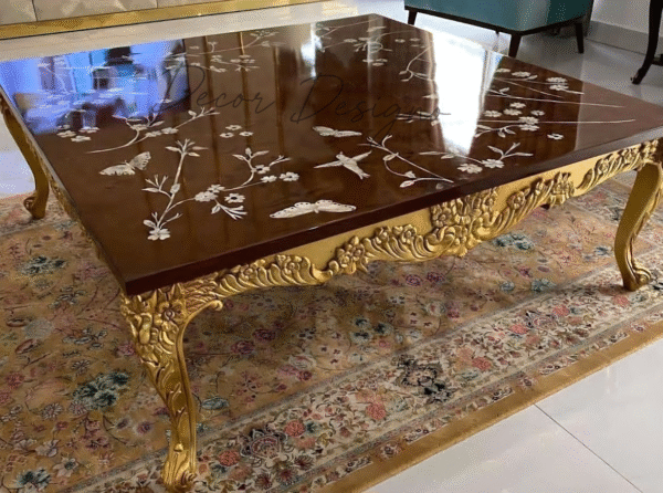 modern Wooden Center Table – Stylish Design for Living Room