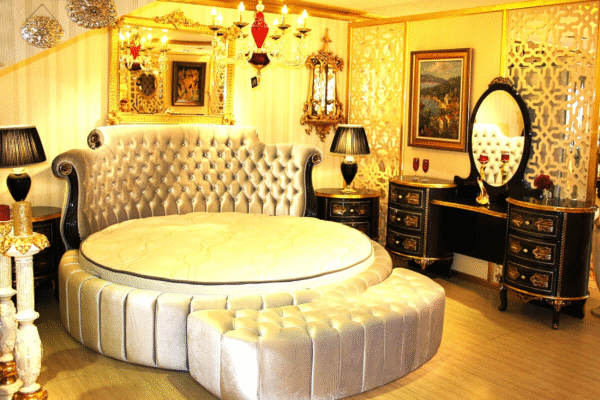 Luxury White Double Bed King Size – Elegant Chinioti & Italian Bedroom Set - Image 11