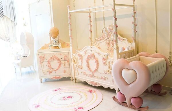 Pink Baby crib