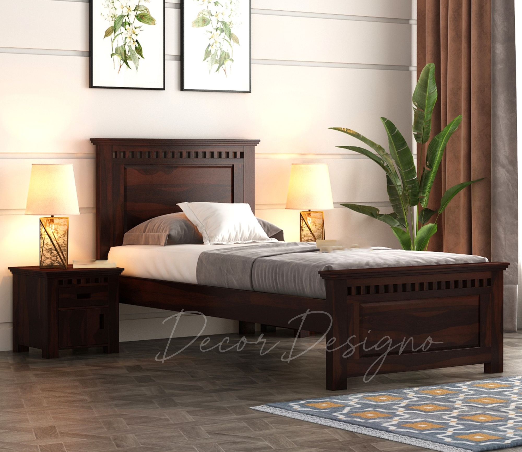 Buy Premium Wooden Single Bed – Elegant and Durable Designs