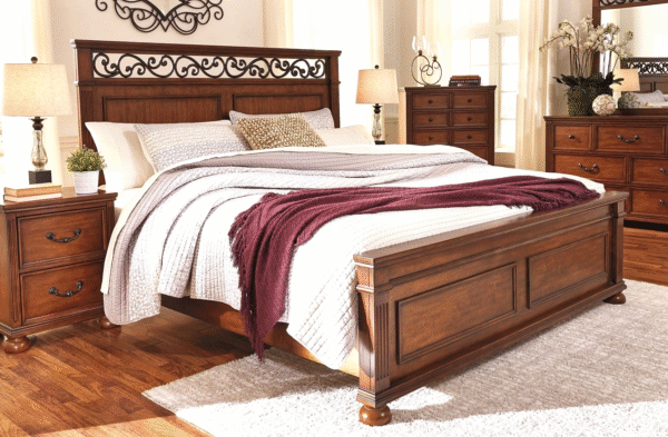 Latest Simple Double Bed – Modern Design Wooden Bed for Home - Image 24