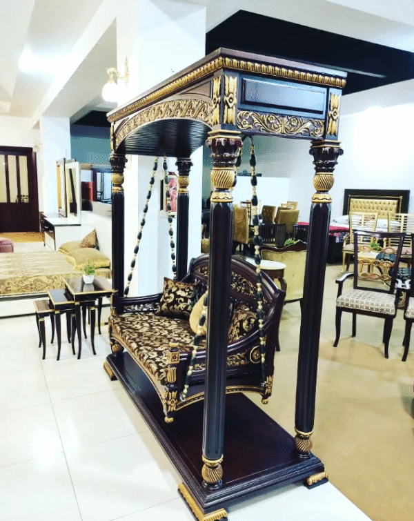 Elegant Traditional Wooden Swing Decor design Indoor Outdoor - Image 10