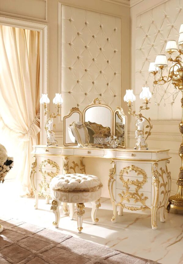 Luxury White Double Bed King Size – Elegant Chinioti & Italian Bedroom Set - Image 4