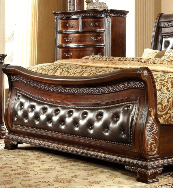Latest Simple Double Bed – Modern Design Wooden Bed for Home - Image 11