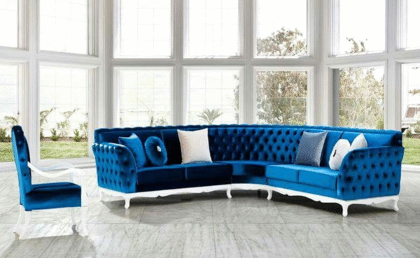 Modern Blue Sectional Sofa – Stylish & Comfortable Living Room Upgrade - Image 12