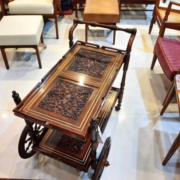 Premium Tea Service Trolley for Elegant Hospitality