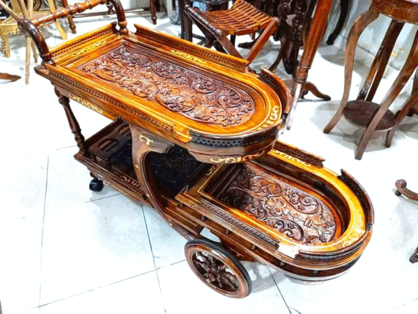 Premium Tea Service Trolley for Elegant Hospitality