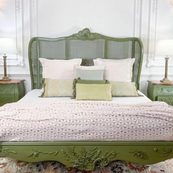 Wooden Cane Double Bed King Size – Timeless Luxury, Modern Elegance, Handcrafted Comfort for Bedroom - Image 4