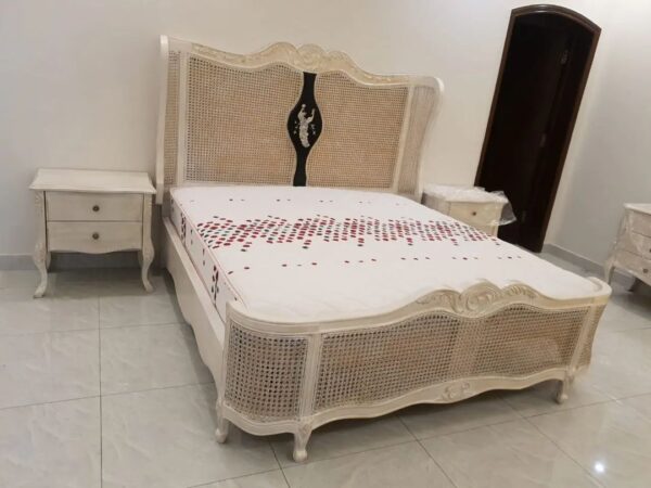 Wooden Cane Double Bed King Size – Timeless Luxury, Modern Elegance, Handcrafted Comfort for Bedroom - Image 6