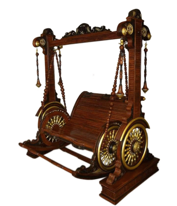 Elegant Traditional Wooden Swing Decor design Indoor Outdoor - Image 20