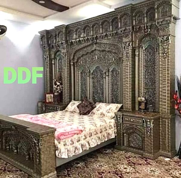 wooden bed design latest double bed price in pakistan - Image 6