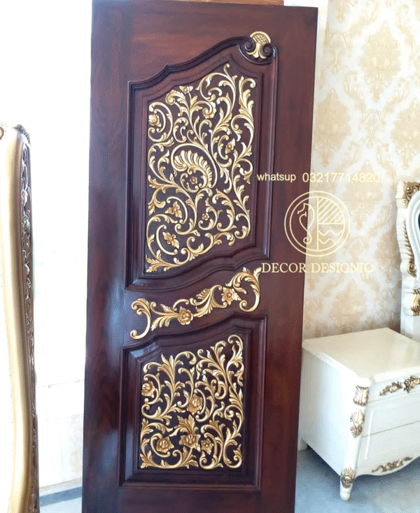 Modern Wooden Front Door with Glass  Double Door Designs & Prices in Pakistan - Image 19