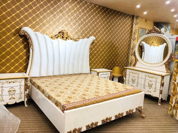 Luxury Wooden Bed Designs Stylish Bedroom Furniture King Size Double & Single Bed Sets - Image 13