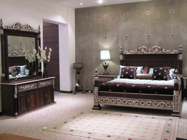 Luxury Wooden Bed Designs Stylish Bedroom Furniture King Size Double & Single Bed Sets - Image 14