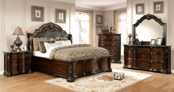 Luxury Chinioti Double Bed Set Classic & Modern Bedroom Furniture Worldwide - Image 21