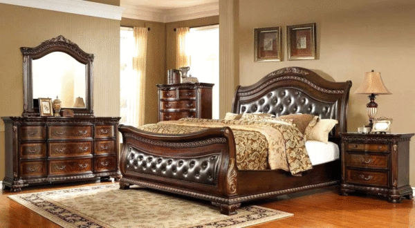 Luxury Chinioti Double Bed Set Classic & Modern Bedroom Furniture Worldwide - Image 19