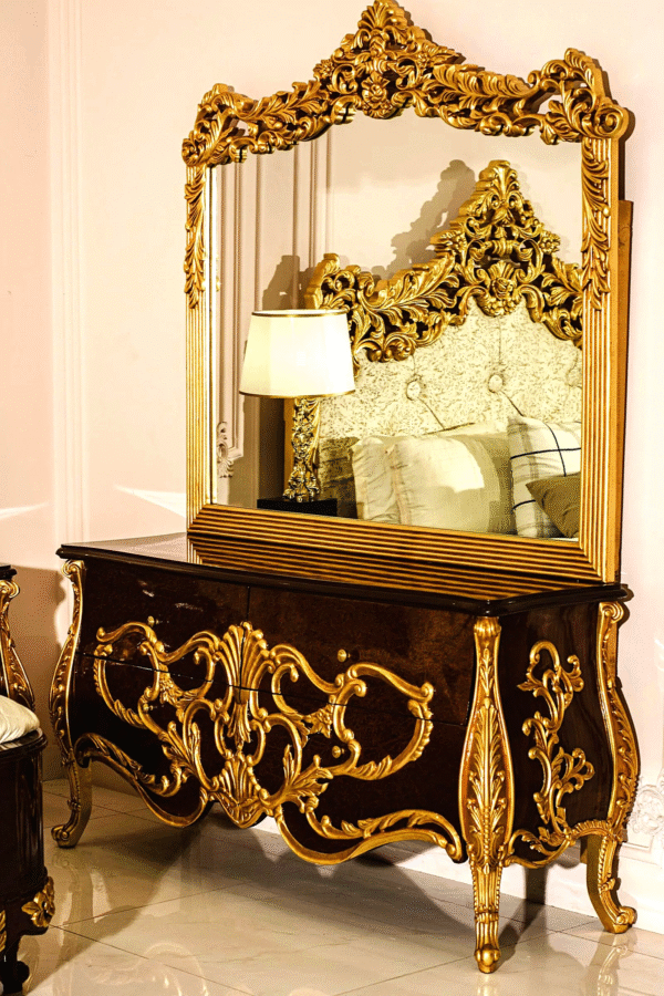 Luxury Chinioti Double Bed Set Classic & Modern Bedroom Furniture Worldwide - Image 11