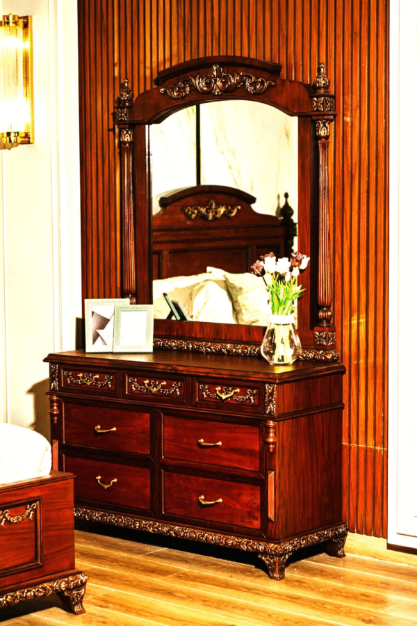 Luxury Chinioti Double Bed Set Classic & Modern Bedroom Furniture Worldwide - Image 22