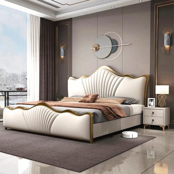 Luxury Velvet Bed Designs Queen & King Size poshes Beds for Royal Bedrooms Décor Designo Pakistan