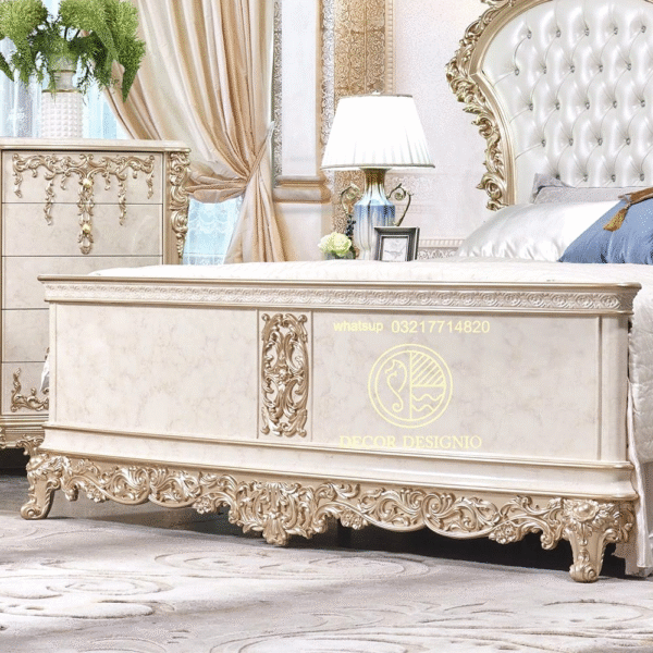 Luxury Wooden Bed Designs Stylish Bedroom Furniture King Size Double & Single Bed Sets - Image 7