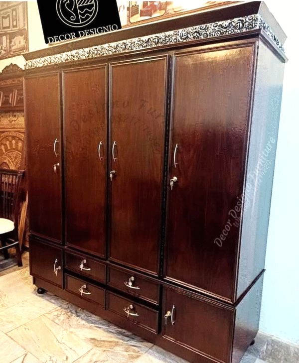 Luxury Wooden Wardrobe Designs Modern  Antique Wardrobes with Mirror Drawers  Pakistan & Worldwide - Image 6