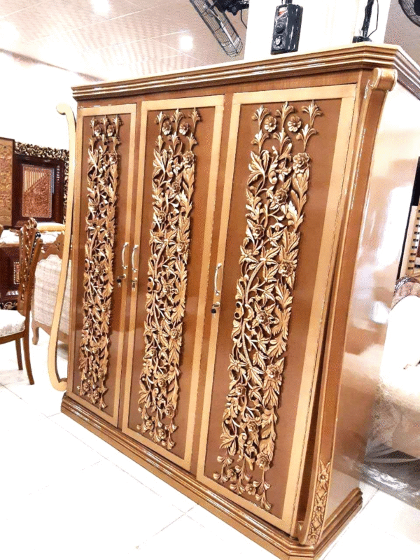 Luxury Wooden Wardrobe Designs Modern  Antique Wardrobes with Mirror Drawers  Pakistan & Worldwide - Image 10