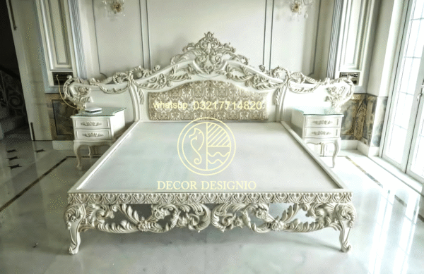 Luxury classic bed design décor Designo Furniture Chiniot Pakistan